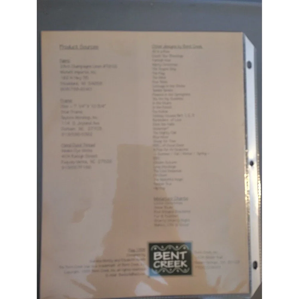 Bent Creek FLAG 1998 Counted Cross Stitch Pattern Chart Booklet Primitive BC1056